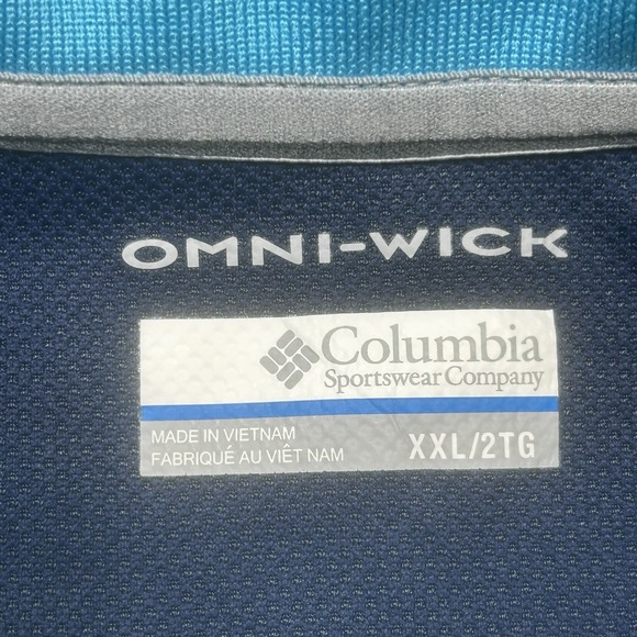 Columbia Utilizer Polo Shirt Men's 2XL Blue Short‎ Sleeve Omni-Wick *PULLS - Picture 4 of 12